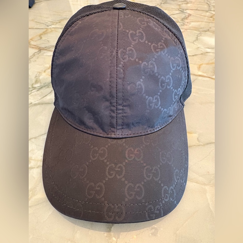 Gucci Authentic Black Monogram Cap - image 2